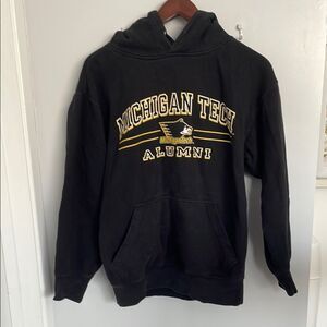 Michigan Tech University MTU Huskies Black Sweatshirt Hoodie women size s